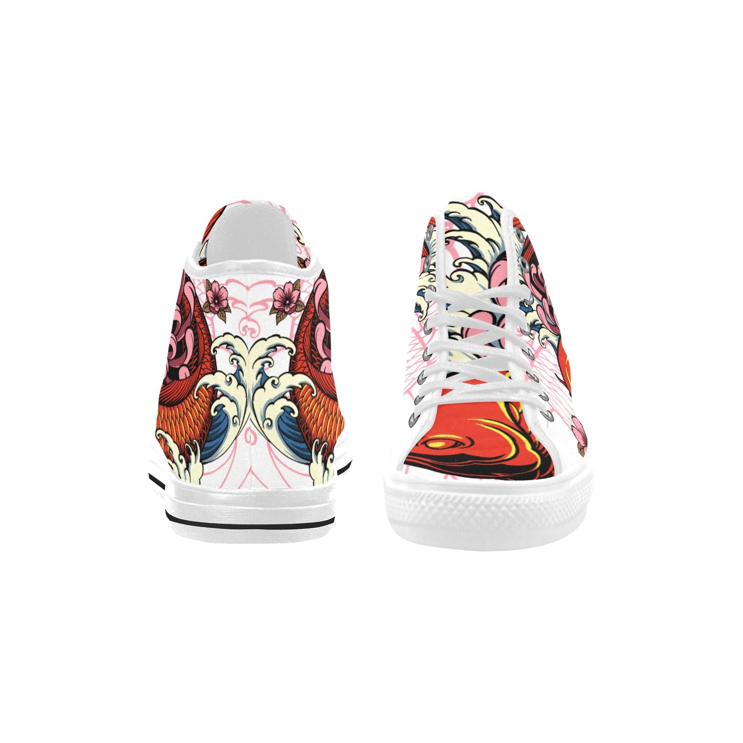 Japanese Koi High Top Canvas Shoes