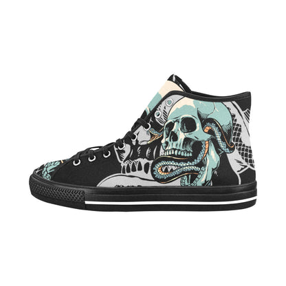 The Skull High Top Canvas Shoes