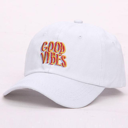 Guangzhou hat factory HATS White / One Size Good Vibes Dad Hat
