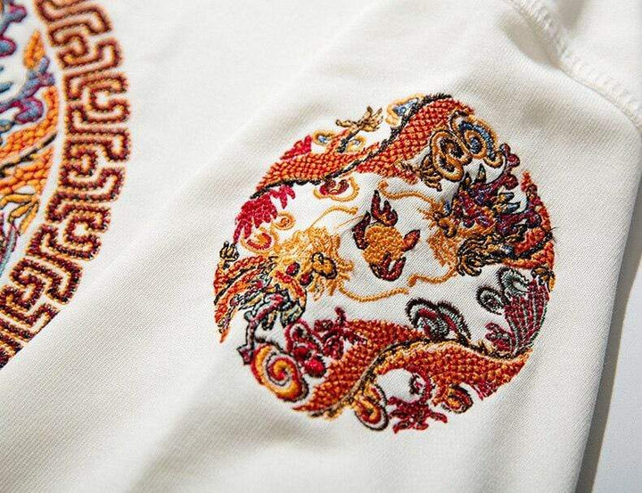 Kos Shipping Store HOODIES & SWEATSHIRTS Dragon Embroidered Sweatshirt