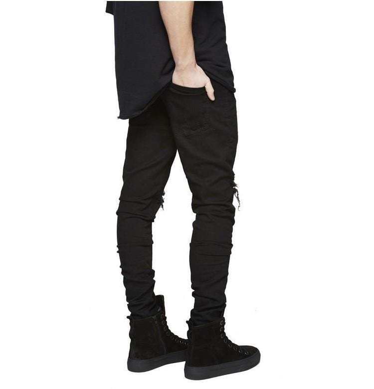 shopurbansociety PANTS Distressed black jeans